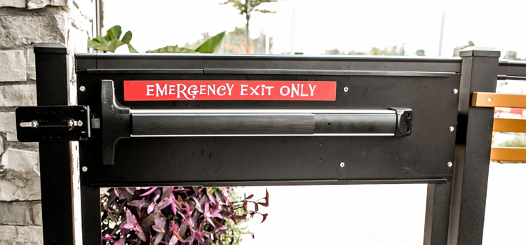 emergency push bar installation in Danville